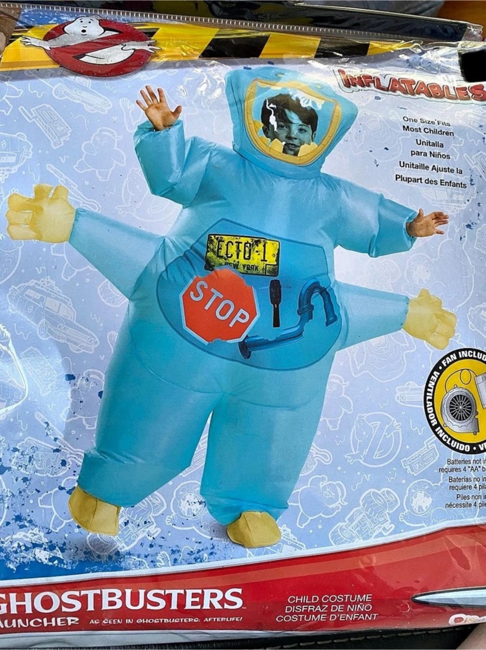 Ghostbusters Stay Puft Marshmallow Man Child Inflatable Costume Child Halloween